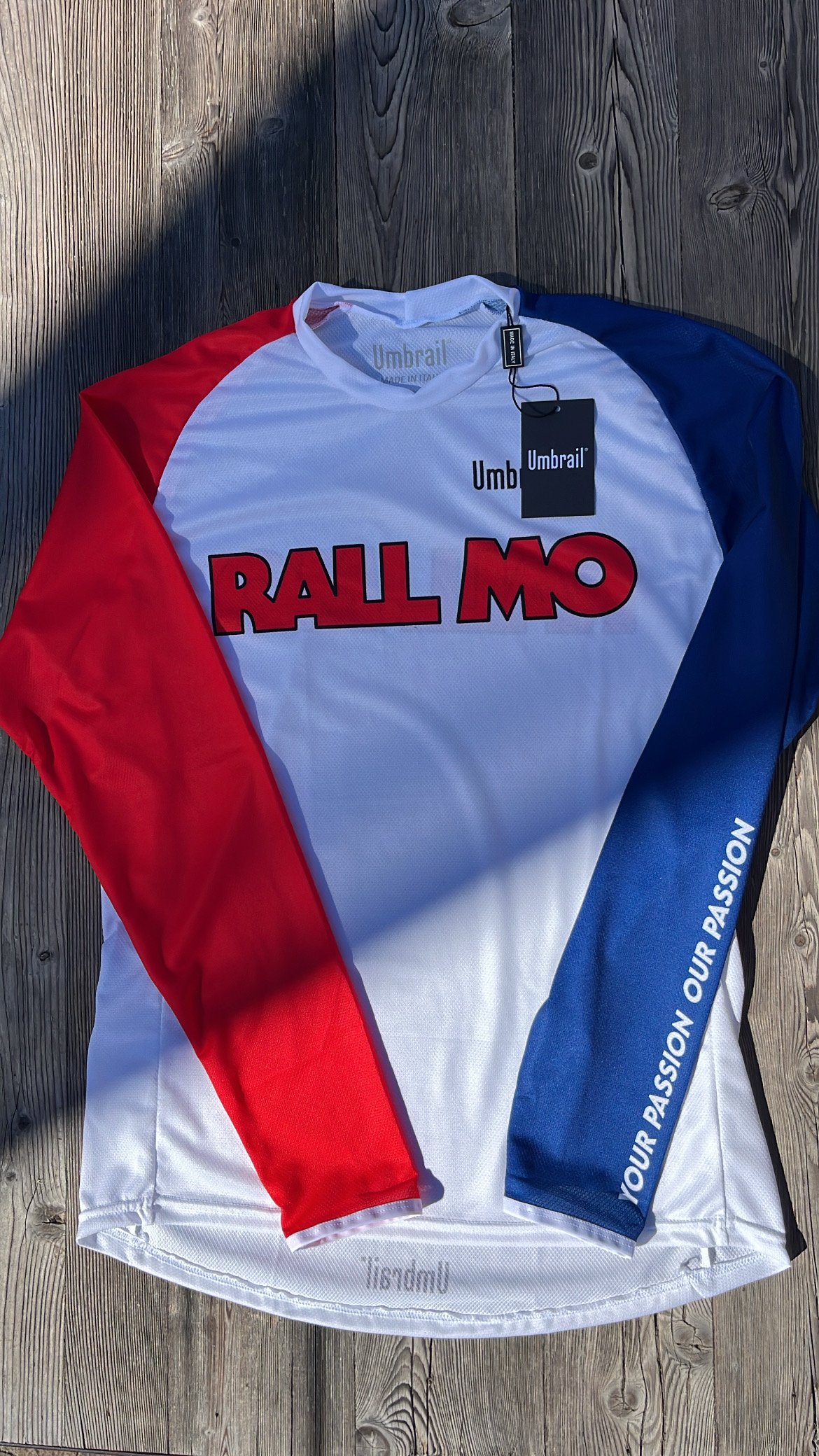LONG SLEEVE JERSEY  RIDE RALL MO WHITE